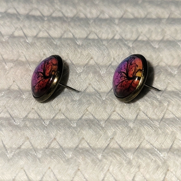 12mm Cabochon Earrings - Picture 3 of 5